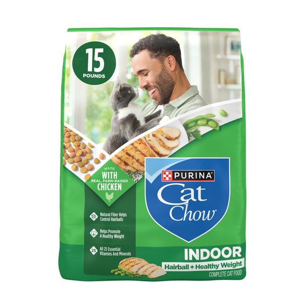Purina Cat Chow Indoor Healthy Weight and Hairball Dry Cat Food With Chicken - 15 lb