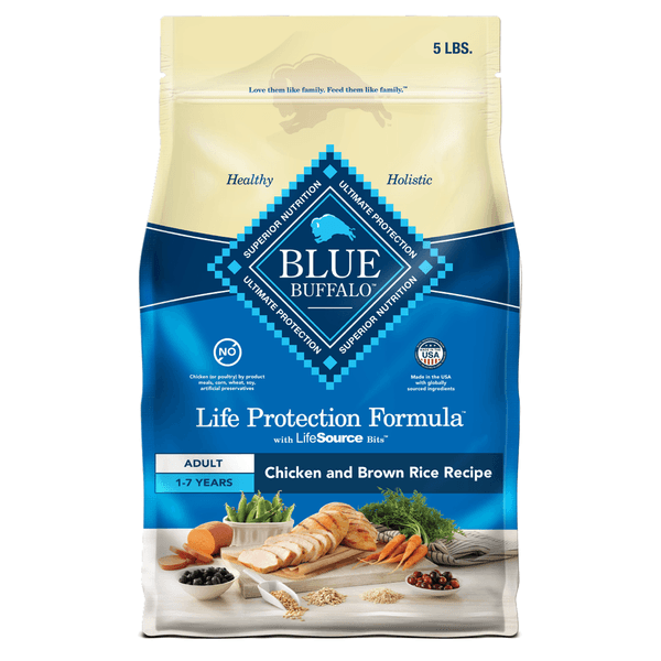 Blue Buffalo Life Protection Formula Adult Dry Dog Food Chicken & Brown Rice Recipe - 5 lb