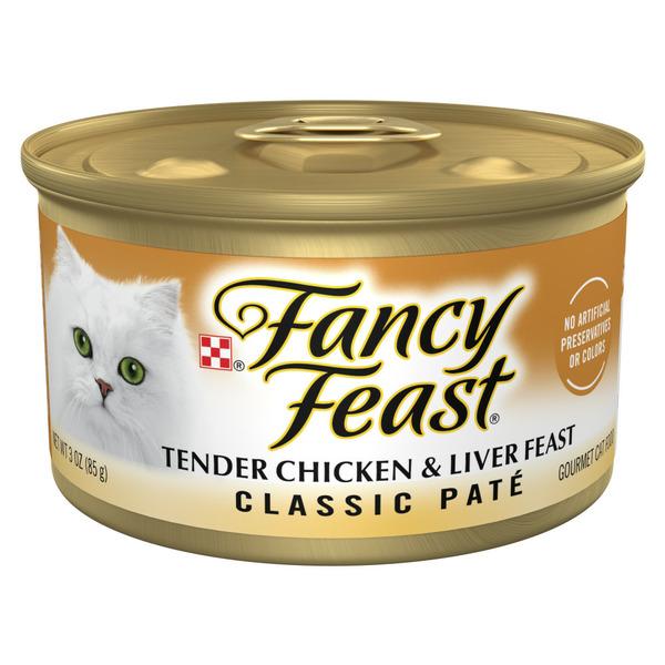 Purina Fancy Feast Tender Chicken and Liver Feast Classic Grain Free Wet Cat Food Pate - 3 oz