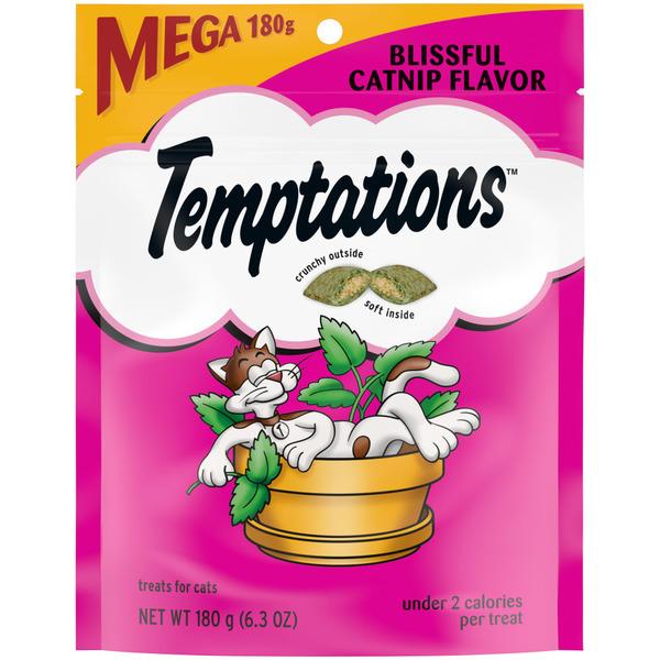 TEMPTATIONS Blissful Catnip Flavor Treats for Cats - 6.3 oz