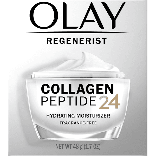 Olay Hydrating Moisturizer, Collagen Peptide 24, Fragrance-Free - 1.7