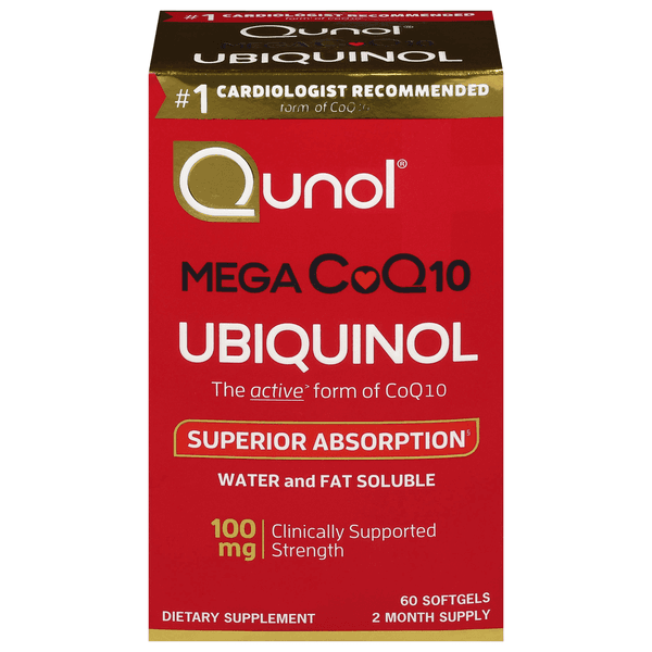 Qunol Ubiquinol, Mega CoQ10, Clinical Strength, 100 mg, Softgels - 60 ea