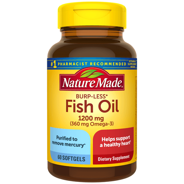 Nature Made Burpless Fish Oil 1200 mg Softgels - 60 ct