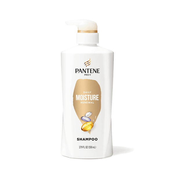 Pantene Shampoo, Pro V Daily Moisture Renewal for All Hair Types, Color Safe, with pump - 17.9 oz