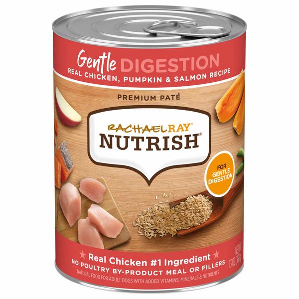 Rachael Ray Nutrish Food for Dogs, Real Chicken, Pumpkin & Salmon Recipe, Premium Pate - 13 oz