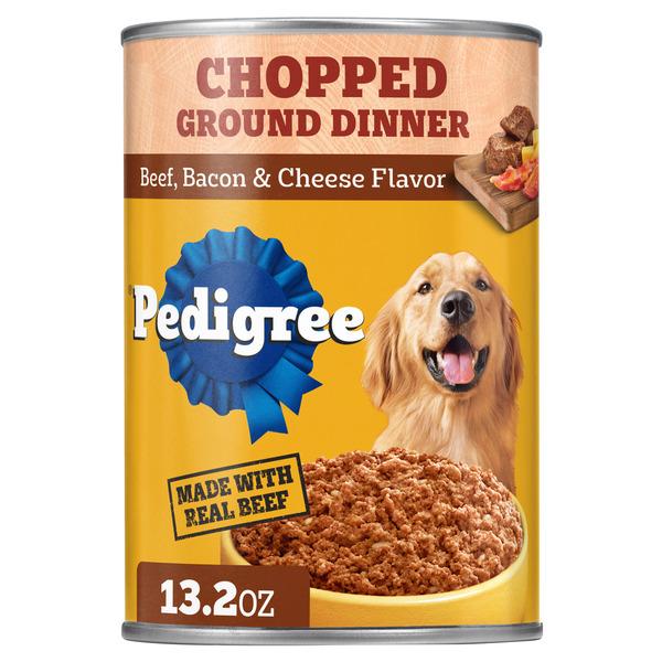 Pedigree Chopped Ground Dinner Adult Wet Dog Food Beef, Bacon & Cheese Flavor - 13.2 oz