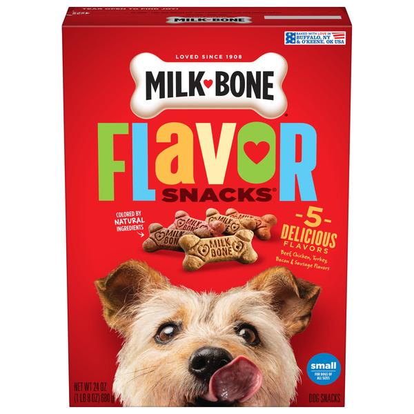 Milk-Bone Flavor Snacks Beef, Turkey, Chicken, Bacon, Sausage - 24 oz
