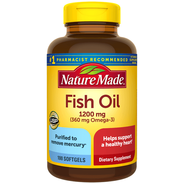 Nature Made Fish Oil 1200 mg Softgels - 100 ct