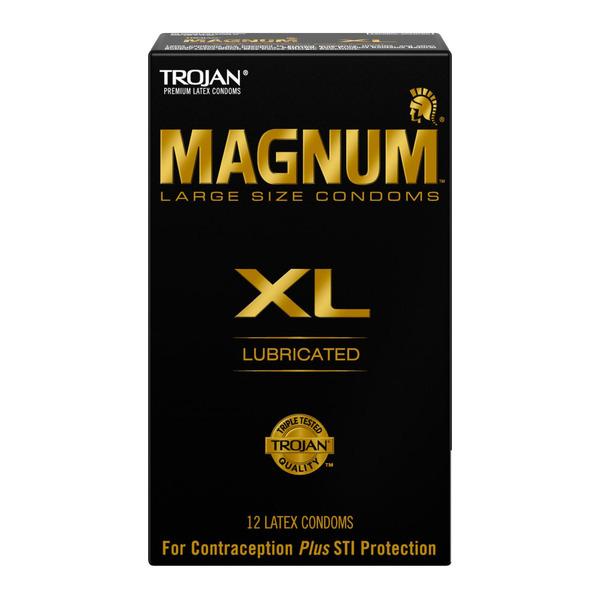 Trojan Magnum Xl Large Size Lubricated Condoms - Count - 12 ct
