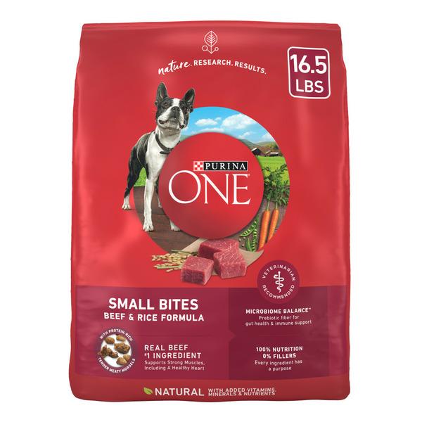 Purina ONE Small Bites Beef and Rice Formula Small Dog Food Dry - 16.5 lb