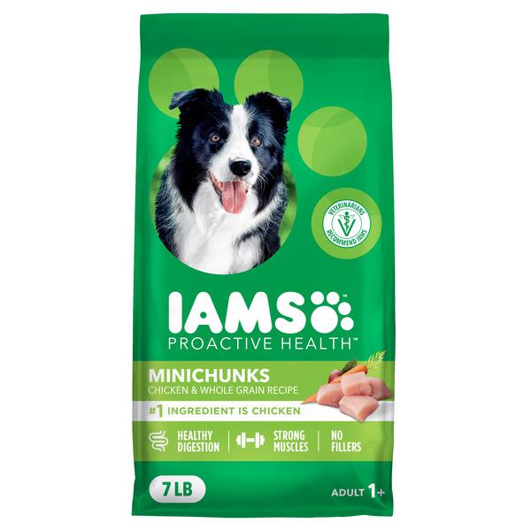 IAMS PROACTIVE HEALTH Minichunks Adult Small Kibble Dry Dog Food with Real Chicken and Whole Grains, 7 lb. Bag - 7 lb