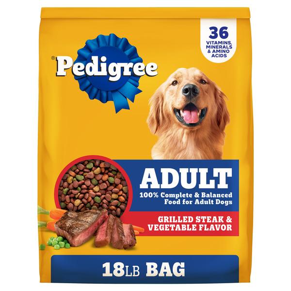 Pedigree Complete Nutrition Adult Dry Dog Food Steak & Vegetable Flavors, 18 lb. Bag - 18 lb