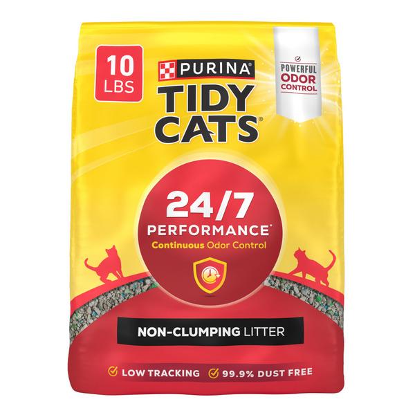 Purina Tidy Cats Non Clumping Cat Litter, 24/7 Performance Multi Cat Litter Odor Control Formula - 10 lb