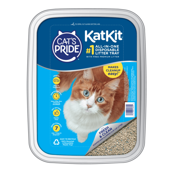 Cat's Pride KatKit All-In-One Disposable Litter Box, Pre-Filled with Litter - 1.0 ct