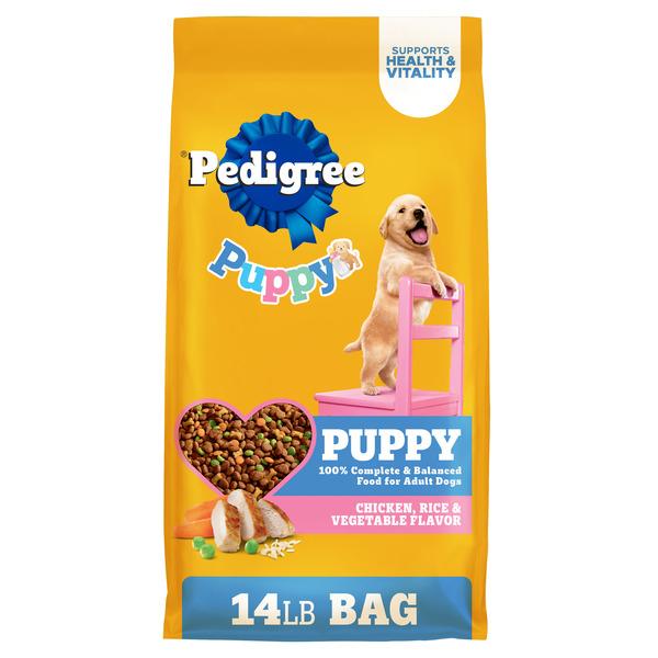 Pedigree Puppy Dry Puppy Food, Chicken, Rice, and Vegetable Flavor, 14 lb. Bag - 14 lb