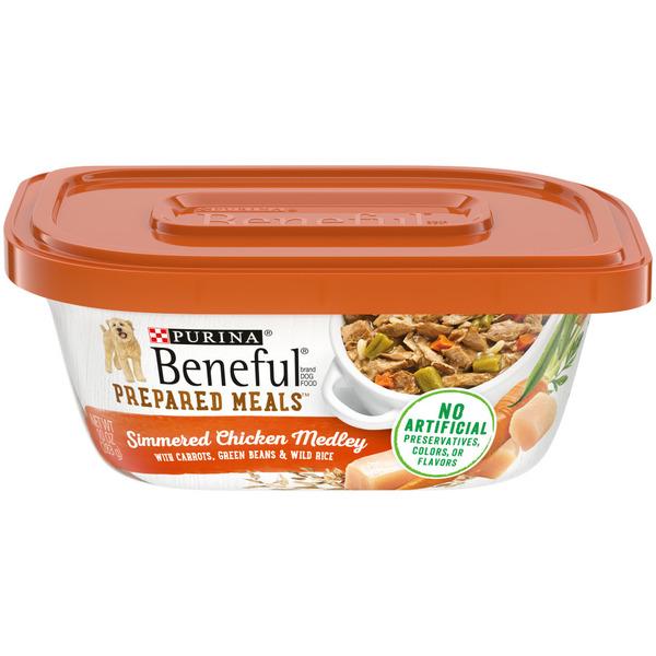 Purina Beneful High Protein Wet Dog Food With Gravy, Prepared Meals Simmered Chicken Medley - 10 oz
