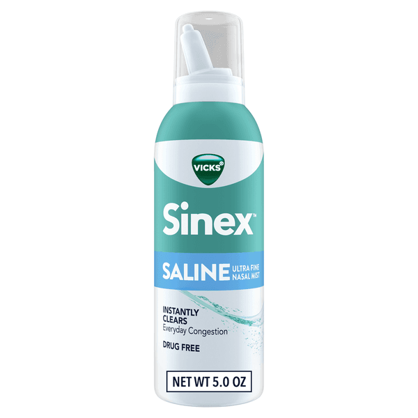 Vicks Sinex SALINE Ultra Fine Nasal Spray Mist INSTANTLY CLEAR EVERYDAY CONGESTION - 5 fl oz