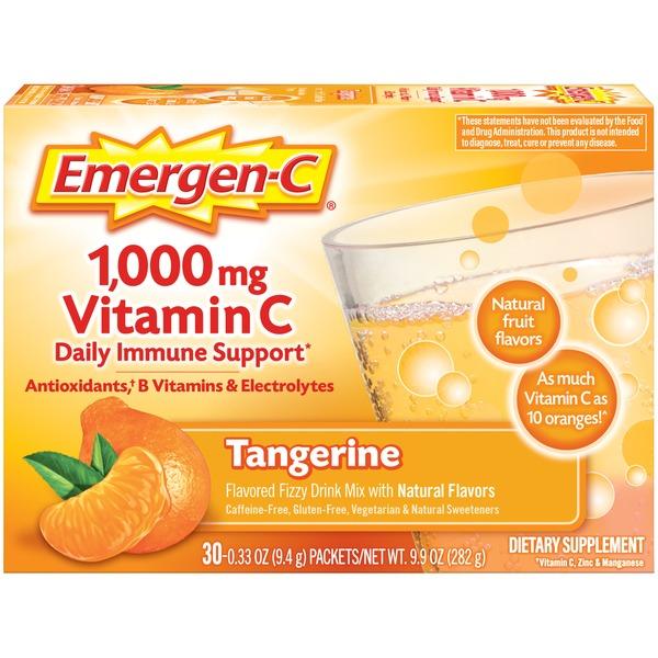 Emergen-C Vitamin C Fizzy Drink Mix Tangerine - 0.33 oz