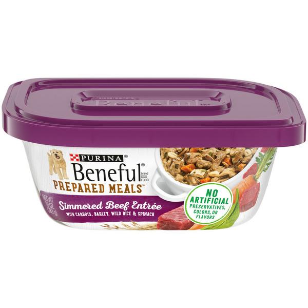 Purina Beneful High Protein, Wet Dog Food With Gravy, Prepared Meals Simmered Beef Entree - 10 oz