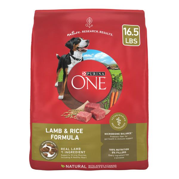 Purina ONE Dry Dog Food Lamb and Rice Formula - 16.5 lb