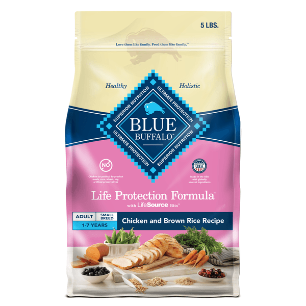 Blue Buffalo Life Protection Formula Natural Adult Small Breed Dry Dog Food, Chicken - 5 lb