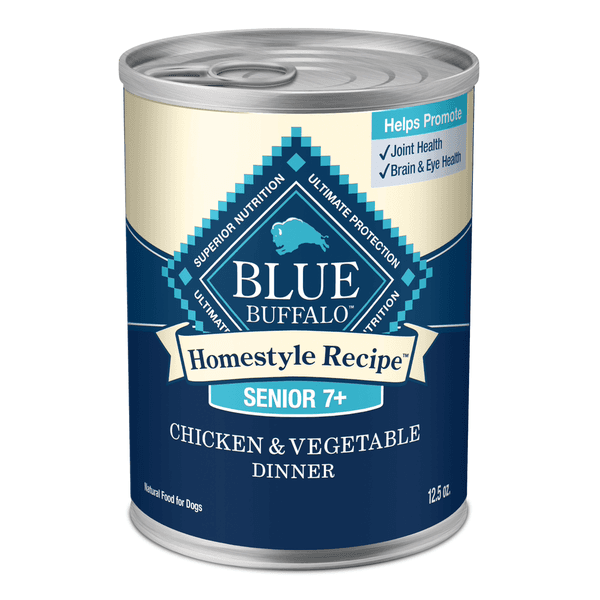 Blue Buffalo Homestyle Recipe Natural Senior Wet Dog Food, Chicken - 12.5