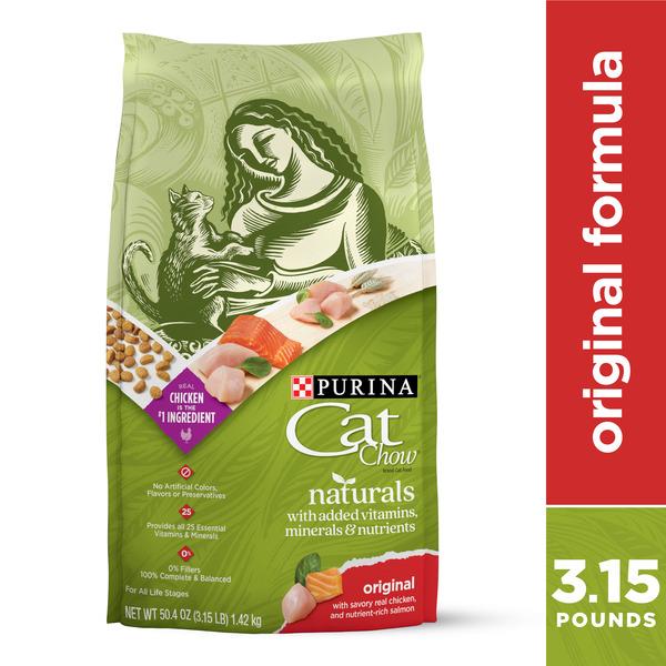 Purina Cat Chow Naturals With Added Vitamins, Minerals and Nutrients Dry Cat Food, Naturals Original - 50.4 oz