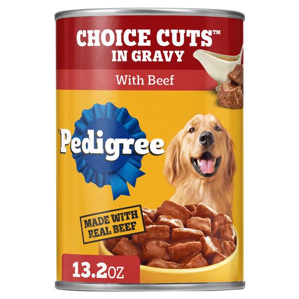Pedigree Choice Cuts In Gravy Adult Canned Soft Wet Dog Food With Beef, 13.2 oz. Can - 13.2 oz