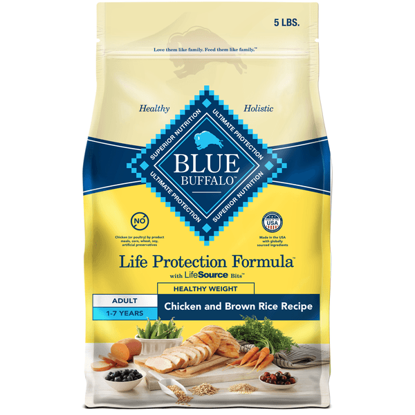 Blue Buffalo Life Protection Formula Natural Adult Healthy Weight Dry Dog Food, Chicken - 5