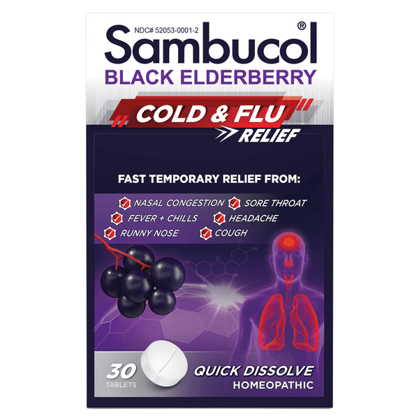 Sambucol Black Elderberry Cold & Flu Relief - 30 ct