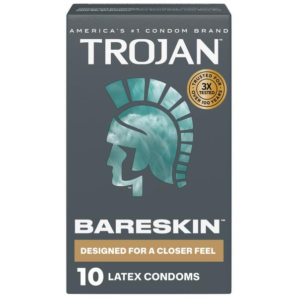 Trojan BareSkin Premium Latex Condoms - 10 ct