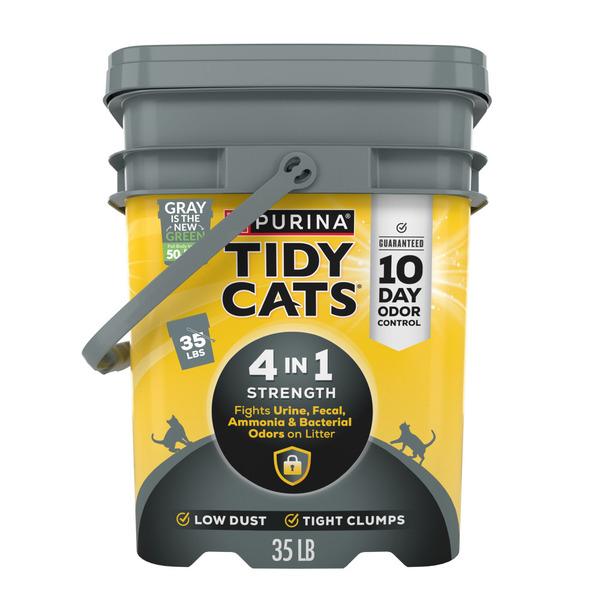 Purina Tidy Cats Clumping Cat Litter, 4-in-1 Strength Multi Cat Litter - 35 lb