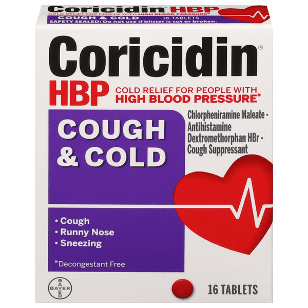 Coricidin Cough & Cold, Tablets - 16 ct