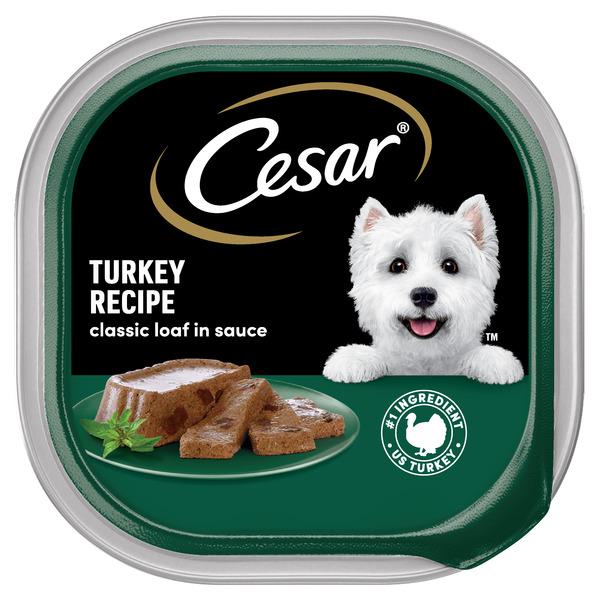 Cesar Loaf in Sauce Adult Wet Dog Food Turkey Recipe, 3.5 oz. Tray - 3.5 oz
