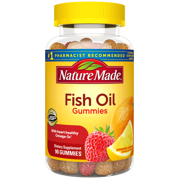 Nature Made Fish Oil Gummies with Omega-3s EPA and DHA - Strawberry, Lemon & Orange - 90 ct