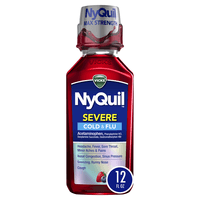 Severe Cold & Flu Nighttime Relief Berry Flavor Liquid 12 oz
