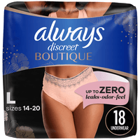 Always Discreet Boutique High-Rise Incontinence Underwear Size L