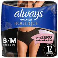 Always Discreet Boutique Underwear S/M Maximum Protection Low-Rise