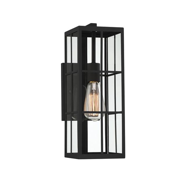 Ericson 1-Light Outdoor Wall Lantern in Matte Black
