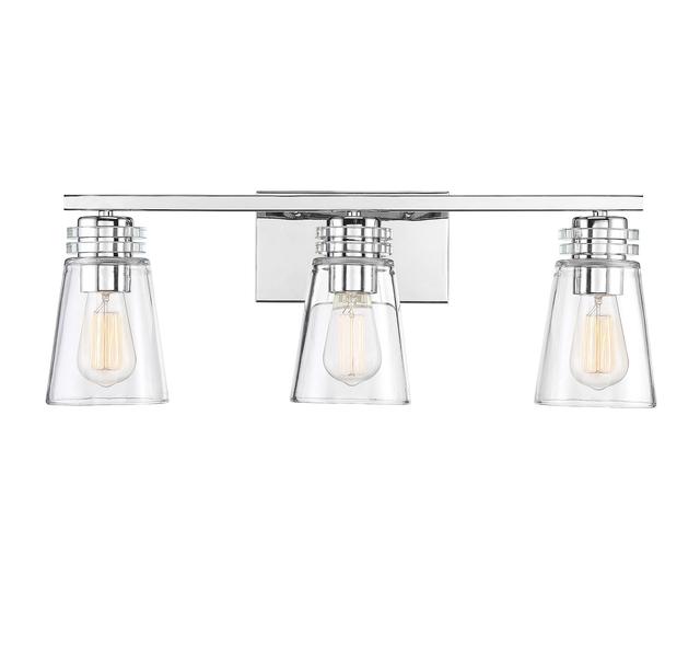 Savoy House Brannon 3 Light Bathroom Vanity Light in Polished Nickel - 8-2148-3-109