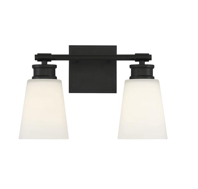 Trade Winds Billie 2-Light Bathroom Vanity Light in Matte Black - TW82254MBK