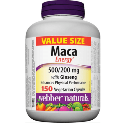 Webber Naturals Maca & Ginseng 500/200mg Value Size