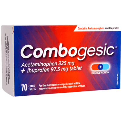 Combogesic Double Action Acetaminophen + Ibuprofen Tablets