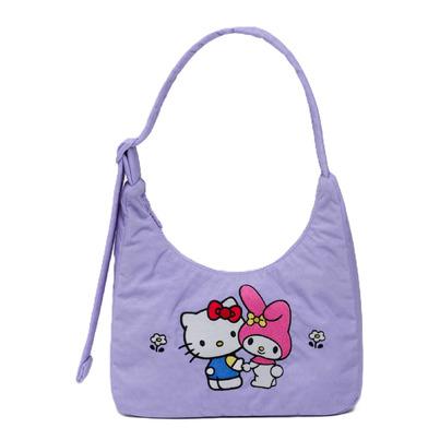BAGGU Mini Nylon Shoulder Bag Embroidered Hello Kitty & Melody