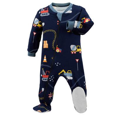 ZippyJamz Footed Sleeper Built with Love Construction