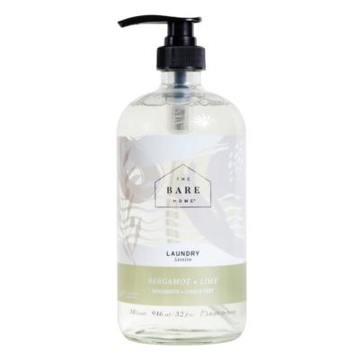 The Bare Home Laundry Detergent Glass Bottle Bergamot + Lime
