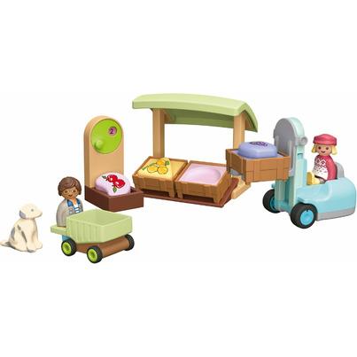 Playmobil JUNIOR Organic Market Stall & Forklift