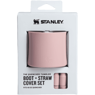 Stanley The Quencher Tumbler Boot + Straw Cover Pink Dusk