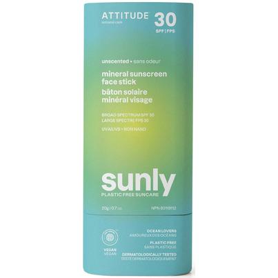 ATTITUDE Sunly Face Stick Mineral Unscented SPF30