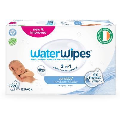 WaterWipes Sensitive+ Newborn & Baby Wipes Unscented & Hypoallergenic